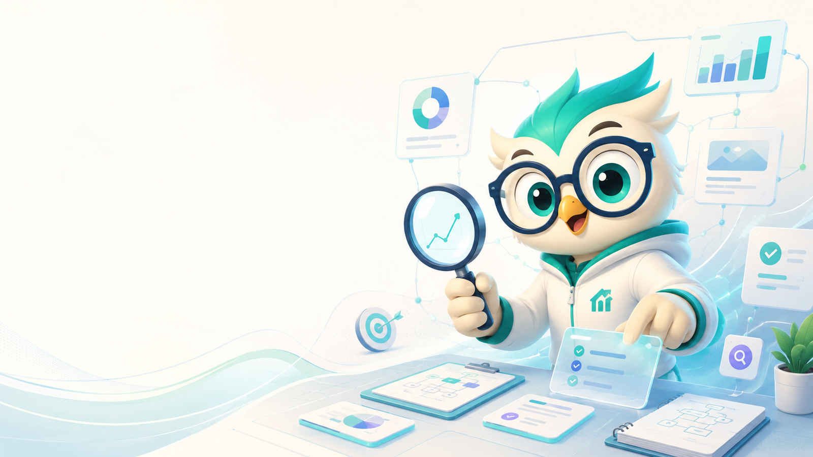 Growthut digital strategy illustration showing discovery, analysis, and connected planning